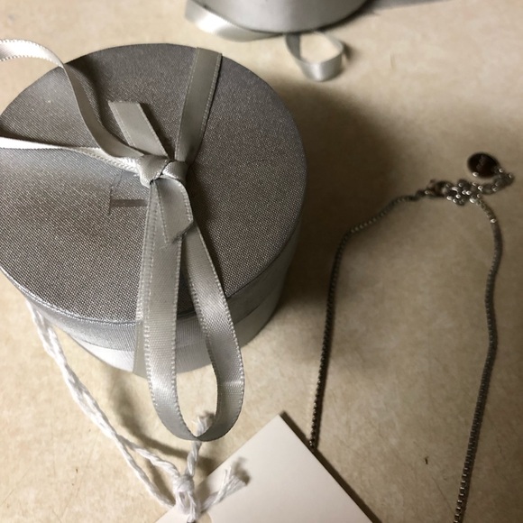 Christian Dior Chain Necklace Silver Small Choker Style Small Logo - Picture 6 of 6